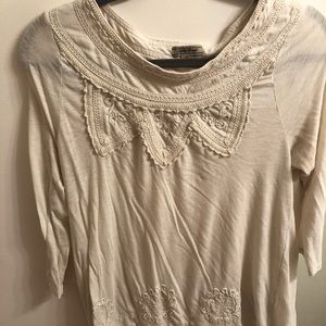 5 for 30$ 💜 Lucky Brand Beige Knit Half Sleeve